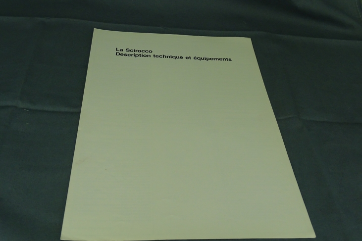 Folder Scirocco Description Technique et Ã©quipements Frans 1982